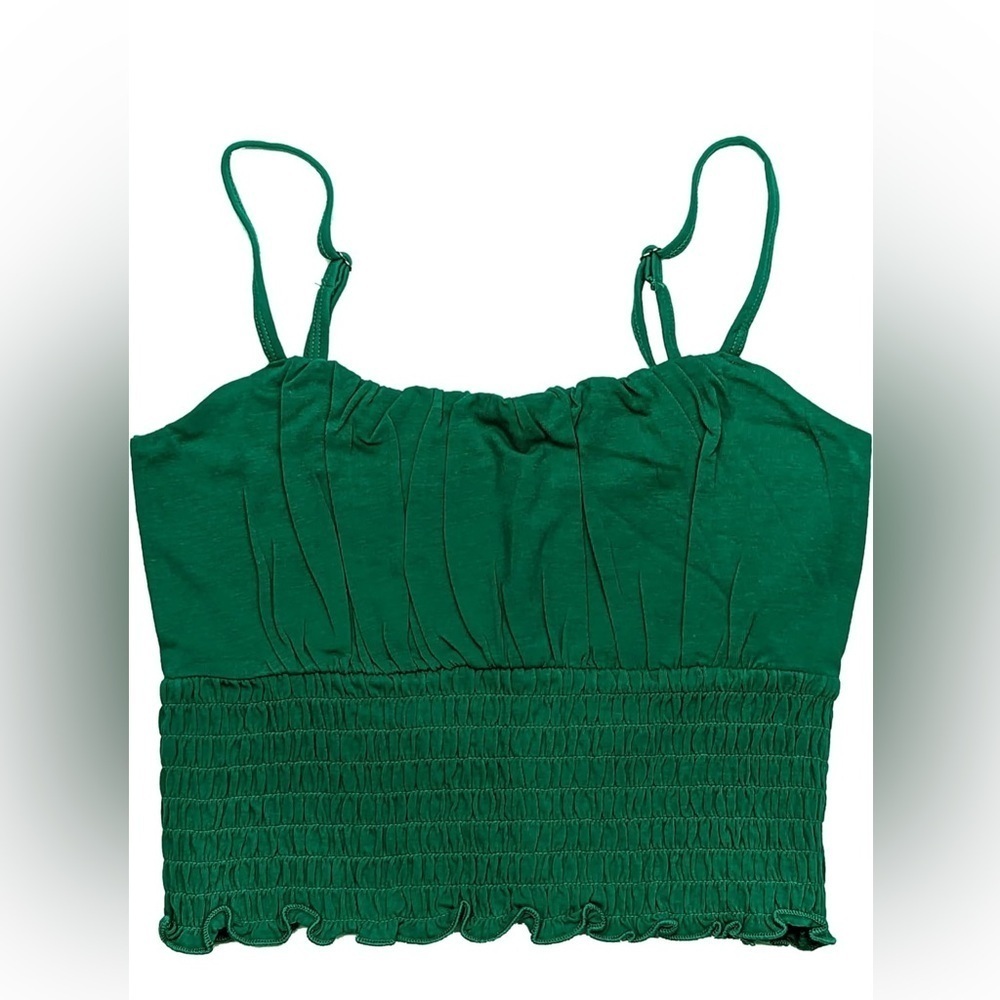 Hollister Green Cotton Halter Top